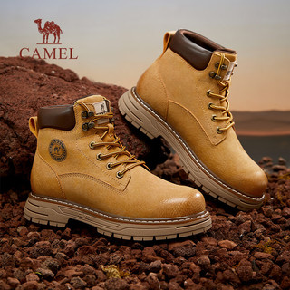 骆驼（CAMEL）复古马丁靴经典厚底增高款户外工装大黄靴男鞋 G14W076674 沙漠黄/咖啡(男款) 42