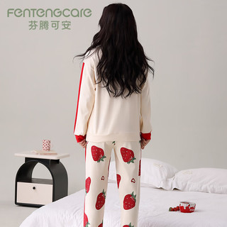 芬腾可安（FENTENGCARE）女士睡衣女纯棉春秋圆领宽松可外穿长袖长裤家居服FTR3326  L