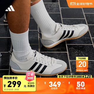 adidas 阿迪达斯 T头鞋 VS JOG 2.0复古休闲运动鞋男女阿迪达斯轻运动 汉玉白/浅灰/黑色 36.5