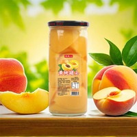 果家人糖水黄桃罐头商用大罐玻璃瓶新鲜水果罐头整箱烘焙原料零食