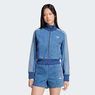 adidas ORIGINALS 女子运动夹克 JD2570 牛仔靛蓝 M