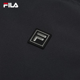 FILA 斐乐男士羽绒服2024冬季时尚休闲基础保暖连帽外套 正黑色-BK 165/88A/S