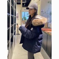 2024小个子冬季棉服女毛领连帽外套棉袄宽松加厚工装棉衣外套