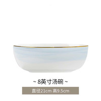 康陌单个碗碟家用2024碗筷碗盘子简约高级感乔迁碗具骨瓷餐具 浅灰色