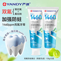 88VIP：YANDY 严迪 含氟正畸牙膏130g*2支牙套矫正牙齿专用防蛀高氟牙膏防龋齿