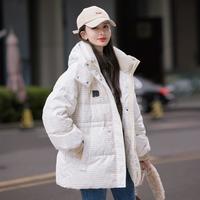 冬季冬装经典韩系显瘦版型可收腰连帽中长款加厚女式羽绒服