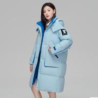 连帽女士羽绒服冬季冬装季经典宽松廓形防水保暖长款外套羽绒服女