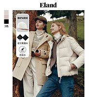 E·LAND 衣恋 ELAND衣恋保暖鹅绒羽绒服短款小云朵短外套冬 象牙白/白色(39)Ivory S/160