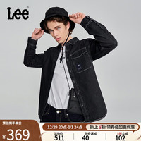 李 Lee23秋冬新品标准版型翻领男牛仔衬衫休闲LT007084100-614
