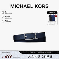 迈克.科尔斯（MICHAEL KORS）MK男士腰带BELT双面针扣腰带 30MM 海军蓝色 海军蓝色406