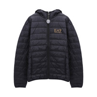 阿玛尼EMPORIO ARMANI网球穿搭 男士连帽羽绒服 8NPB02 PN29Z 黑色 S