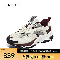 斯凯奇（Skechers）漫月鞋女士舒适缓震休闲鞋复古慢跑鞋运动户外鞋休闲鞋177590 白色/灰色/红色/WGRD 36.5 偏大选小半码