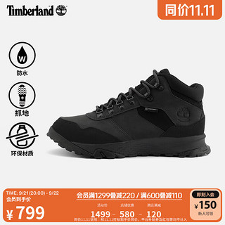 添柏岚（Timberland）男鞋24秋冬中帮徒步鞋户外防水休闲抓地|A2G6D A2G6D015/黑色 43.5