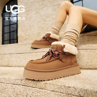 UGG秋季男女同款时尚厚底保暖系带休闲短靴 1143954CHE