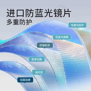 普莱斯（pulais）老花镜男 进口防蓝光高清时尚便携老年人眼镜女8092