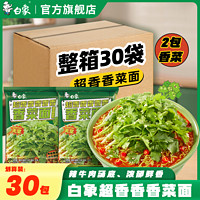 BAIXIANG 白象 香菜面30袋装新鲜手工绿色蔬菜泡面方便面香辣懒人速食一整箱