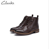 Clarks工装马丁靴其乐男士复古流行潮流系带男皮靴261623477 43
