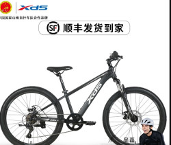 XDS 喜德盛 小王子7速24英寸9-15岁学生单车 黑/银24寸