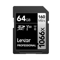 Lexar 雷克沙 高速影像卡 SD存储卡 1066X系列 64G