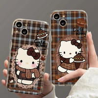 秋冬可爱卡通凯蒂适用苹果14pro max手机壳iphone13可降解1211硅胶15pro透明xr创意14保护套xsxr