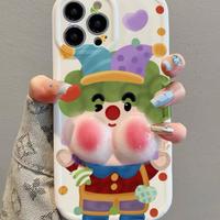 ins创意大哥大奶黄芝士适用苹果16promax手机壳iphone1514解压捏捏13pro11女12男16plus14保护套 绿小丑   解压捏捏捏脸蛋