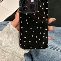 ins创意大哥大奶黄芝士适用苹果16promax手机壳iphone1514解压捏捏13pro11女12男16plus14保护套 花花LH-大孔亮黑