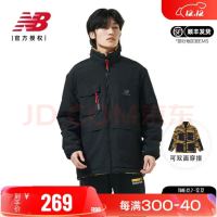 new balance 奥莱特价清仓男士春秋双面穿抓绒仿羊羔绒外套 AMJ21350-BK