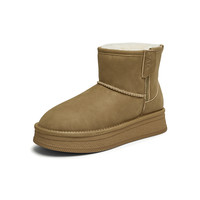 TATA他她暖暖靴冬季加绒雪地靴女靴厚底短靴保暖棉鞋WDX26DD4