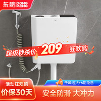 东鹏(DONGPENG) 蹲便器水箱蹲坑坐便器双按键节水大冲力耐用PP轻音冲水箱套装 D84205Q