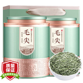 品如故 绿茶毛尖茶叶2024新茶特级信阳明前嫩芽浓香型自己喝礼盒罐装250g