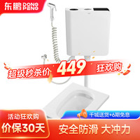 东鹏(DONGPENG) 蹲便器水箱蹲坑坐便器双按键节水大冲力耐用PP轻音冲水箱套装 W6029+842水箱【带存水弯】