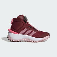 adidas 阿迪达斯 秋冬女童鞋休闲运动鞋减震时尚波尔多红休闲鞋轻便耐磨跑步鞋