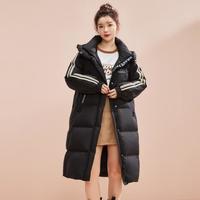 雪中飞 SNOWFLYING【简约都市风】女式中长款羽绒服高品质90绒子双门襟防寒保暖