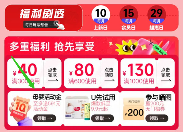 天猫国际 萌宝社购物金 充1500赠60元购物金等