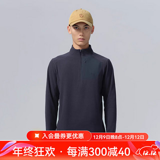 北极狐 FJALLRAVEN北极狐24秋冬新款男运动半高领保暖户外休闲衣套头抓绒衣04222175 555暗海蓝 AM