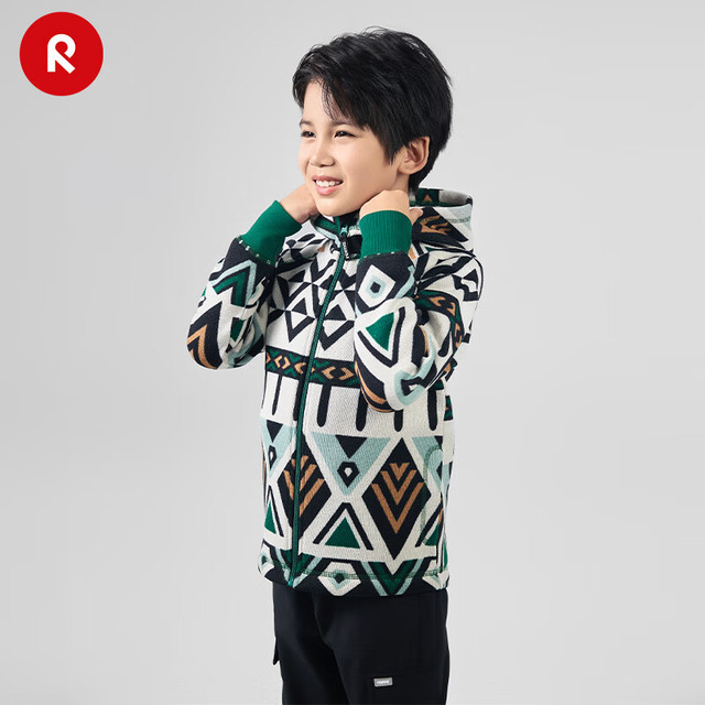 PLUS会员：reima 大童运动抓绒保暖卫衣