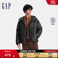 Gap 盖璞 男士胶印logo挡风立领连帽羽绒服 680494