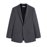 【清仓】太平鸟男装奥莱 深灰色商务休闲西装西服男 XL