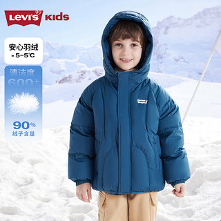 Levi's 李维斯童装男女童羽绒服冬季儿童保暖外套 深浅水 120/60(6)