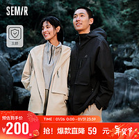 森马（Semir）夹克男2024春季户外休闲外套百搭宽松男士上衣109124108101 黑色90001 M