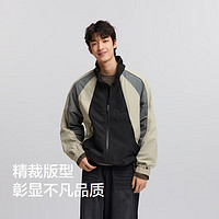 Semir 森马 夹克男美式复古运动风外套2025春季户外拼色上衣宽松107124108114