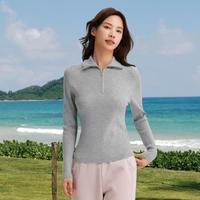 森马 Semir森柔毛衫2024冬高领两穿纯色打底衫女百搭紧身显瘦针织衫