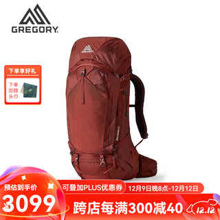 GREGORY格里高利穿岳系列B65B75户外运动大容量重装徒步旅行登山包背包 65L-砖红色 M