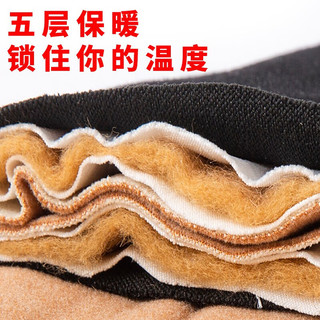 俞兆林驼绒打底裤女秋冬季加绒加厚保暖裤子女显瘦高腰秋裤可外穿厚裤子 驼绒保暖裤【350g过冬款】 均码【适合80-140斤】