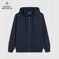 精选|Brooks Brothers/布克兄弟男24秋冬款连帽抽绳拉链卫衣外套 4004-藏青色 XL