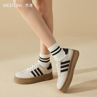 WESTLINK 西遇 复古回潮德训女鞋