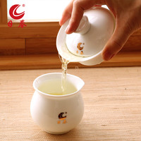 RICHUN TEA 日春 玉瓷大盖碗 青瓷陶瓷盖碗 德化县产