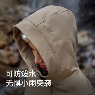 伯希和（Pelliot）户外软壳衣女防风保暖外套登山服秋冬季收腰运动夹克12330602黑2X 曜石黑 XXL