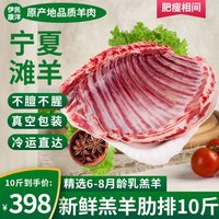 伊民康洋羊排 宁夏滩羊肉 生鲜新鲜散养无脊羔羊肋排骨礼盒清真 羔羊肋排10斤