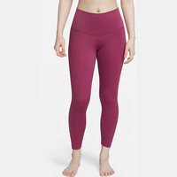 耐克NIKE女子运动裤紧身DF HR YOGA 7/8秋款裤子DM7024-653紫檀红M DM7024-653紫檀红/微粒灰